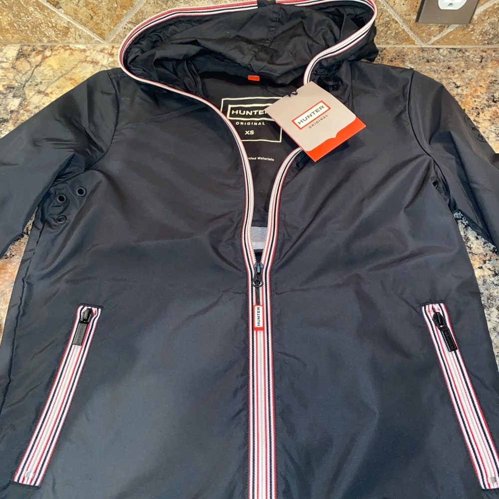 Hunter Black Jacket with Red Accents